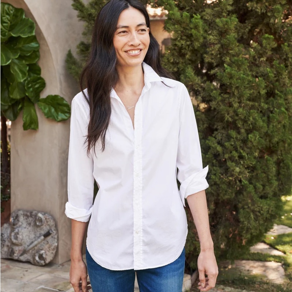 Frank &Eileen white cotton button down shirt.